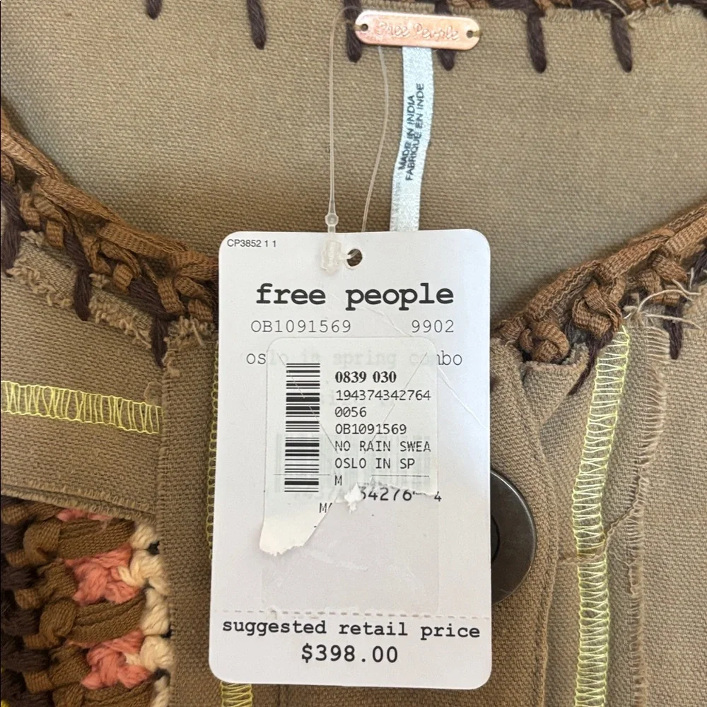 Free People RARE Multicolor Crochet jacket - Picture 2 of 5